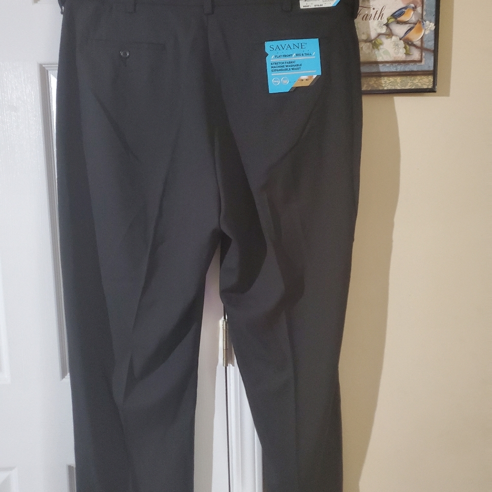 Savane big & tall flat front dress pants - Picture 2 of 8